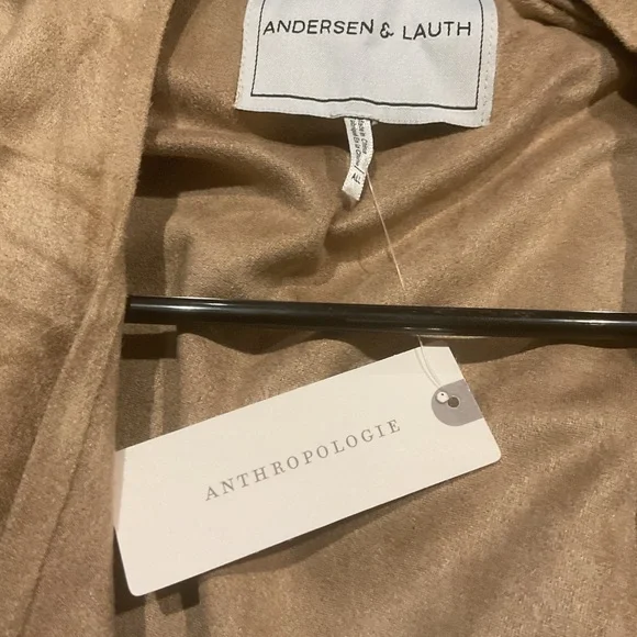 NWT Anthropologie Faux Suede Suede Fringe Poncho x Andersen and Lauth One Size